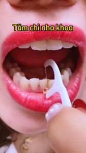 Chỉ nha khoa bạc hà túi lớn 50 chiếc dùng cho gia đình tăm chỉ nha khoa sợi chỉ nhỏ chăc chắn siêu mịn