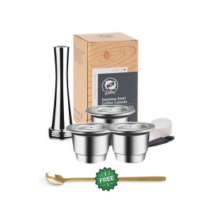 Reusable Coffee Capsule For Nespresso Stainless Steel Espresso Cups Refillable Coffee Pods Capsul Fit Inissia Pixie Essenza Mini