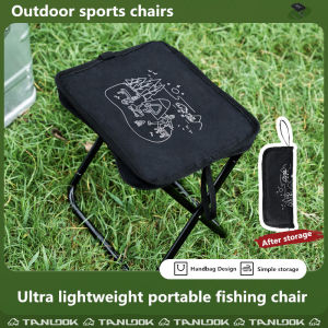 Outdoor aluminum alloy portable folding picnic camping bench mini storage fishing chair ultra light furniture