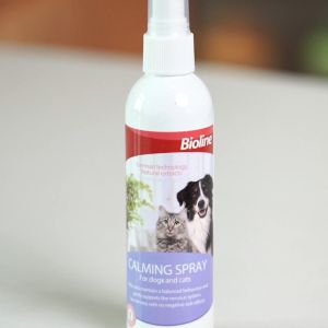 BIOLINE Pet Dog Cat Irritated Stress Calming Spray 120ML
