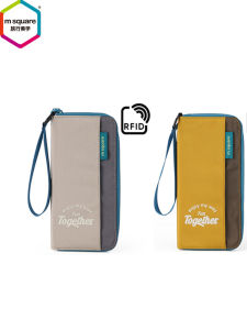 Portable M Square Passport Holder Multi-Card Document Bag Protective Ticket Storage Card Wallet Money Ticket Holder for Youth