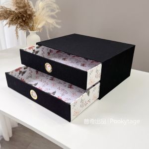 Desktop Saving Simple High-End Cloth Storage Box for Home Office Drawer Organization Pratic Desk Neatness Tidy up Tool