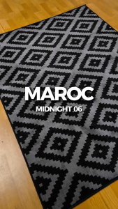 MAROC Karpet Lantai 160x210 Midnight Monokrom - Midnight 06