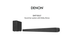Denon DHT-S517 Dolby Atmos Sound Bar & Wireless Subwoofer - 1 year official warranty