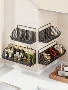 WUBUWEI | Garlic Scallion Storage Shelf Wall Mounted Hole-Free Hanging