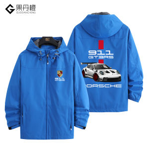 เสื้อแจ็คเก็ตผู้ชาย Porsche 911 GT3RS ลายรถสปอร์ต อบอุ่น แฟชั่น วัสดุโพลีเอสเตอร์ ฤดูใบไม้ร่วง ฤดูหนาว ฤดูใบไม้ผลิ ฤดูร้อน