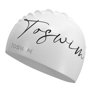 toswim | Waterproof No Binding Large Head Long Hair Swim Cap for Women Silicone