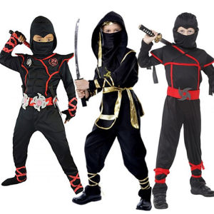 Boys Kids Children Ninja Costume Cosplay Assassin Japanese Samurai Warrior Fancy Birthday Party Dress Clothing