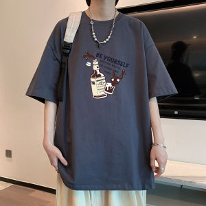 Zoufili แบรนด์ Casual หลวมแขนสั้นเสื้อยืดสําหรับผู้ชายและวัยรุ่น Anti-fouling วัสดุผ้าฝ้ายฤดูร้อนสวมใส่