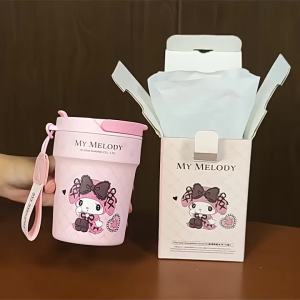 Sanrio Hello Kitty Tumbler Water Bottles Thermal Tumbler with Dual Drink Lid SUS316L 290ml for Office Coffee Mug LFB448
