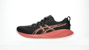 ASICS Women GEL-CUMULUS 27 Running Shoes in Black/Orange Glow