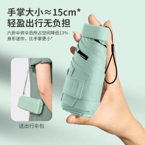 Mini Foldable Umbrella Womens Sunshade Card Holder Umbrella Rain And Sun Protection Compact Travel Umbrella Customizable