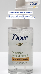 Dove Hair Tonic Spray Perawatan Rambut Rontok - 75 ml Melembutkan Dan Melindungi Rambut Nutrisi Akar Rambut Kerontokan Rambut - Lazada