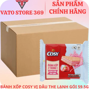 Bánh xôp COSY kem vị dâu the lạnh gói 59.5g