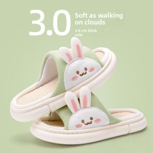 Linen Slippers Absorbent Breathable Cute Not Stuffy New 2025 Couples Indoor Home Cloth Slippers Soft Bottom Silent