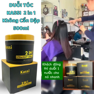 Kem duỗi tóc Kassi 2 in 1 500ml [ Không Cần Kem Dập) rút ngắn thời gian hương thơm nước hoa Chính hãng.