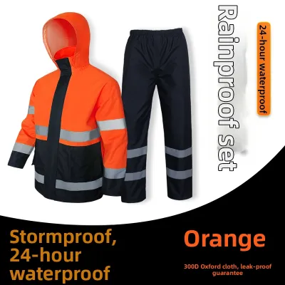 MAM-safety | Reflective Waterproof Mens Raincoat Oxford Fabric