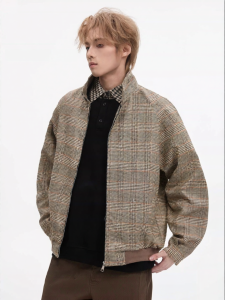 ALLIN | Harrington Jacket Checkered Casual Commuter