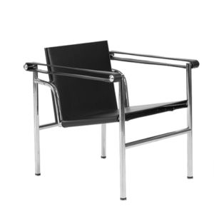 LC1 Bass Curan Chair Stainless Steel Leather Armchair Bauhaus Style Single Person Recliner Designer Furniture Home Decor