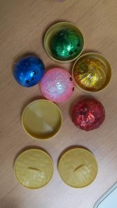 Steamed Bun Squeeze Toy Simulation Bao Stress Relief Fidget Toy with Beads Sparkles Soft Squishy Sensory Decompression Accessory