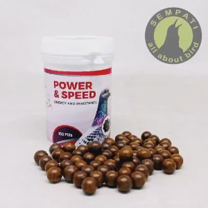 SEMPATI Jamu Pil Doping Merpati Power & Speed Energy And Resistance 100 Pil Vitamin Burung Merpati Lomba Pos Kolong Tomprang Dara Kapsul Obat Burung Merpati Terbang Cepat Anti Lelah