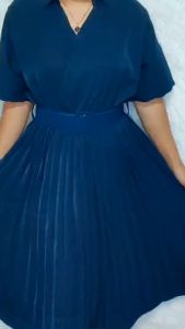 TFF NEW AVAILABLE REALEASE plain fashionable dress silky with collar for all women size M-2XL