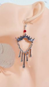 Bandai | Dark style bat shaped long earrings trendy and personalized accessories eye-catching and versatile for daily wear