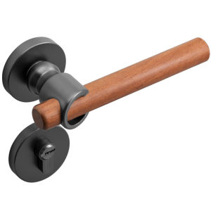 SOCINO | Quiet Indoor Bedroom Bathroom Magnetic Door Lock with Walnut Handle