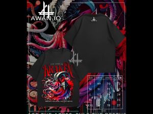 T-Shirt Kaos Casual Skyblue Anime Vintage Motif Grafis Cotton Katun - Nyaman & Fashionable