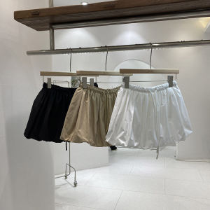 Mùa Hè 2024 Cao Vòng Eo Lông Tơ Nửa Váy Nữ Dễ Thương Nụ Hoa Trắng Thon Gọn Bí Ngô Phồng Váy Đi Lại Dáng Chữ A Váy Ngắn