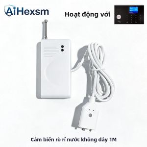 Cảm Biến Báo Động Rò Rỉ Nước Không Dây 433 MHz Phát Hiện Ngập Nước 1/2/3 Mét Thiết Bị Phát Hiện Ngập Nước Để Ngăn Chặn Tràn Nước Hoạt Động Với Thiết Bị Báo Động.