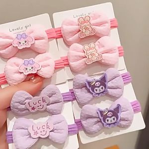 FH -C1083 Ikat Rambut Anak Perempuan 2IN1 Karet Rambut Pita Karakter / Ikat Bunny Ribbon Hairband
