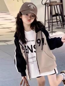 Áo Khoác Trùm Đầu Có Mũ Trùm Đầu Thời Trang Trẻ Em Áo Khoác Nỉ Mùa Thu Đông Cho Bé Gái Trung Niên Và Lớn