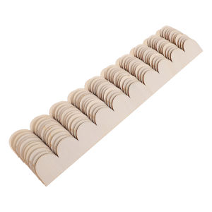 12-24PCS Wood Border Trim Scalloped Unfinished Decorative Edge Wooden Strips Moulding Diy Crafts Wall Cabinet Home Decoration