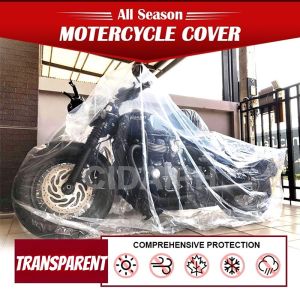 Motorcycle Rain Cover Bike Case Bicycle Motorcycle Transparent Dustproof Waterproof Protect Covers Outdoor  Accessories
