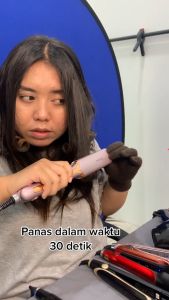 Catokan Curly AIUEO 459 Hair Straightener dan Curly Catok 3in1 Plat Keramik Ion