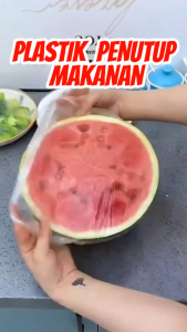 100 PCS Kantong Penutup Makanan Plastik Sarung Pelindung Buah Sayur Showercap Karet Anti Debu