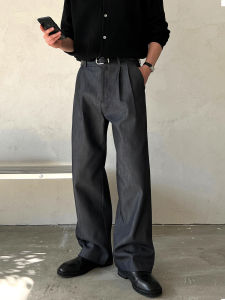 DAVID&ME | Gray Business Leisure Straight Leg Wrinkle Resistant Trousers