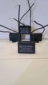 Capasitor 15 UF BL Kapasitor running kotak kabel hitam AC Pompa Kulkas Capacitor 450 Volt 50/60 Hz