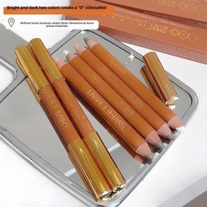 Sweet Mint Dual-Head Highlighting Contouring Pen Intense 3D Illumination Nose Shadow Cheekbones Highlighter for All Skin Types