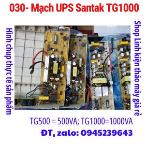 030 - BO MẠCH BỘ LƯU ĐIỆN UPS SANTAK TG1000 CHUYỂN ĐIỆN 24 LÊN 220V