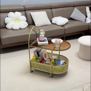 Luxury Creamy Style Creative Movable Table