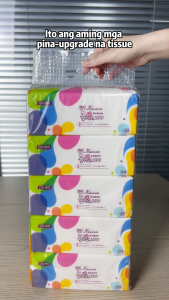 5 Packs PAILO 4 Ply Facial Tissues187x180mm420 Sheets Dry Wet Use Large Size Soft Smooth