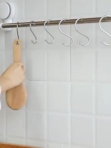 【Low Price】Multi-purpose S Shaped Hooks Stainless Steel Metal Super Load-bearing Hangers Hanging Hooks Kitchen Bathroom Storage Tools Babalux