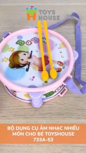 Set đồ chơi Xúc xắc lục lạc kèn trống dành cho bé từ sơ sinh 733A giúp bé phát triển thính giác