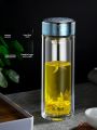 High Borosilicate Glass Tea Cup Antimicrobial Double Layer Large Capacity Chinese Style Drinking Water Cup with Filter Net for Business Use. 
