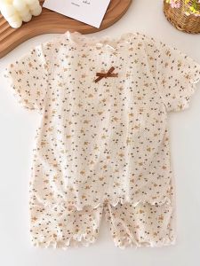 Lightweight Floral Ice Silk Cool Feel Pajama Set