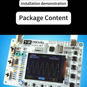 DSO183 Digital Oscilloscope DIY Kit 5V DC 0–500kHz Oscilloscope Soldering Kit Type-C Interface Suitable for Soldering Tuition