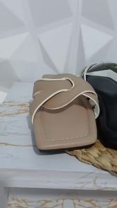 Sandal flat wanita tali full busa empuk premium quality K104