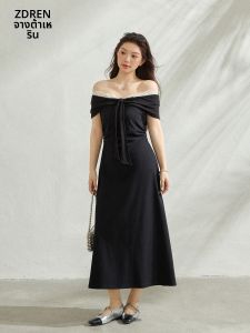 ZHANGDAREN | Đầm Dáng Eo Dễ Thương Kích Cỡ Lớn Có Ren Trễ Vai